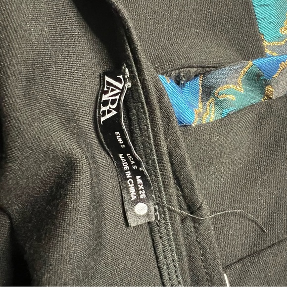 Zara Blue Embroidered Bustier Cropped Corset Top Women’s Size Small - Picture 8 of 8